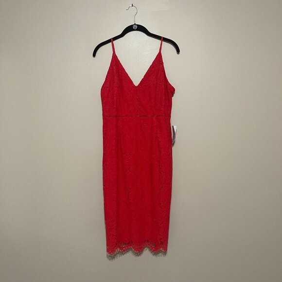 ASTR The Label Lace Red Dress Size Large - Picture 3 of 8